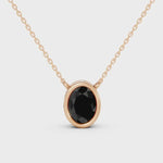 2.00 Ct Natural Black Diamond Pendant Necklace Timeless Minimalist Fine Jewelry for Women