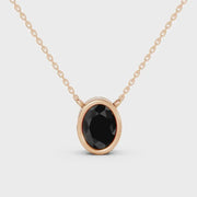 2.00 Ct Natural Black Diamond Pendant Necklace Timeless Minimalist Fine Jewelry for Women