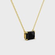 2.00 Ct Natural Black Diamond Pendant Necklace Elegant Gift for Her