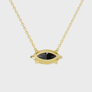 2.00 Ct black marquise cut diamond necklace with luxury natural fine jewelry design