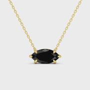 2.00 Ct black marquise cut diamond necklace with luxury natural fine jewelry design