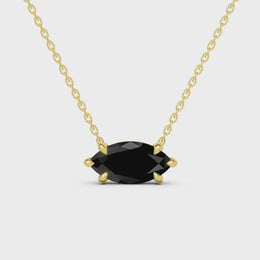 2.00 Ct black marquise cut diamond necklace with luxury natural fine jewelry design