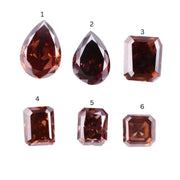 Premium Dark Brown Lab Grown Diamonds Radiant, Pear, Asscher Cut Loose Diamonds For Custom Luxury Jewelry