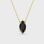 2.00 Ct black marquise cut diamond necklace with luxury natural fine jewelry design