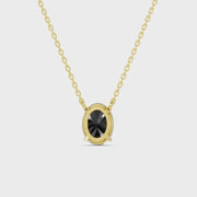 2.00 Ct Natural Black Diamond Statement Pendant Necklace Unique Gift for Women