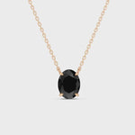 2.00 Ct Natural Black Diamond Statement Pendant Necklace Unique Gift for Women