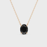 2.00 Ct Natural Black Diamond Statement Pendant Necklace Unique Gift for Women