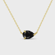 2.00 Ct black pear natural diamond with luxury fine jewelry design and elegant pear shape brilliance