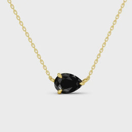 2.00 Ct black pear natural diamond with luxury fine jewelry design and elegant pear shape brilliance