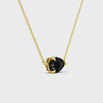 2.00 Ct black pear natural diamond with luxury fine jewelry design and elegant pear shape brilliance