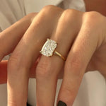 6 carat cushion cut diamond ring with brilliant facets and elegant setting