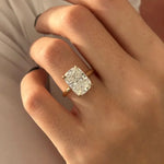 6 carat cushion cut diamond ring with brilliant facets and elegant setting