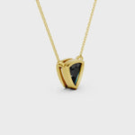 2.00 Ct trillion cut black diamond necklace with luxury natural diamond jewelry design