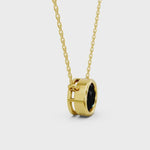 2.00 Ct round cut black diamond necklace with luxury natural diamond jewelry design