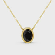 2.00 Ct Natural Black Diamond Pendant Necklace Timeless Minimalist Fine Jewelry for Women