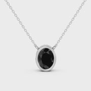 2.00 Ct Natural Black Diamond Pendant Necklace Timeless Minimalist Fine Jewelry for Women