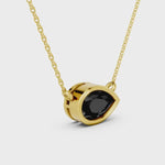 2.00 Ct Natural Black Diamond Pendant Necklace Modern Minimalist Jewelry for Her
