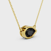 2.00 Ct Natural Black Diamond Pendant Necklace Modern Minimalist Jewelry for Her