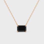 2.00 Ct Natural Black Diamond Pendant Necklace Elegant Gift for Her