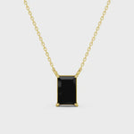 2.00 Ct black baguette cut diamond necklace with luxury natural fine jewelry design