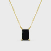 2.00 Ct black baguette cut diamond necklace with luxury natural fine jewelry design