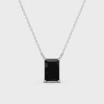 2.00 Ct black baguette cut diamond necklace with luxury natural fine jewelry design