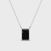 2.00 Ct black baguette cut diamond necklace with luxury natural fine jewelry design