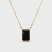 2.00 Ct black baguette cut diamond necklace with luxury natural fine jewelry design