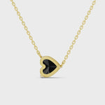 2.00 Ct black heart diamond necklace with luxury natural fine jewelry design