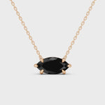 2.00 Ct black marquise cut diamond necklace with luxury natural fine jewelry design