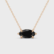 2.00 Ct black marquise cut diamond necklace with luxury natural fine jewelry design