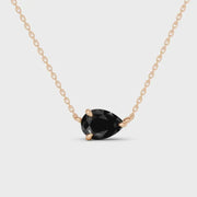 2.00 Ct black pear natural diamond with luxury fine jewelry design and elegant pear shape brilliance