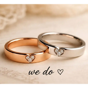 Rose gold couple rings with engraved infinity symbols, eternal love gift.