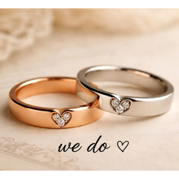 Rose gold couple rings with engraved infinity symbols, eternal love gift.
