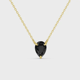 2.00 Ct black pear cut diamond necklace with elegant luxury jewelry styling