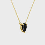 2.00 Ct black pear cut diamond necklace with elegant luxury jewelry styling