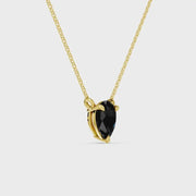 2.00 Ct black pear cut diamond necklace with elegant luxury jewelry styling