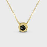 2.00Ct Round cut black diamond necklace with modern luxury fine jewelry appeal