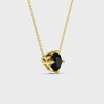 2.00 Ct round cut black diamond necklace in luxury natural diamond jewelry style