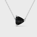 2.00 Ct trillion cut black diamond necklace with luxury fine jewelry design
