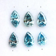 Blue Marquise, Pear Cut Lab Grown Diamond CVD Loose Diamond For Wedding Jewelry