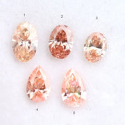 Pink Lab Grown Diamond Oval, Pear Cut CVD Loose Diamond For Solitaire Rings