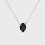 2.00 Ct black pear cut diamond necklace with elegant luxury jewelry styling