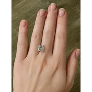 4.02 Ct Antique Asscher Cut Lab Grown Diamond Vintage Step Cut Statement Stone