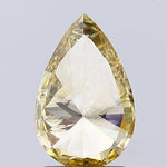 brownish yellow colour diamond pear Shaped Fancy Brownish Yellow Lab Grown Diamond