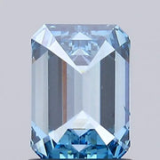 IGI certified lab grown diamond with grading details and certification report. emerald cut diamond, blue lab grown diamond 