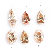 Light Brown Lab Grown Diamond Pear, Oval, Marquise Cut Loose Lab Diamond For Fine Jewelry