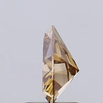 lab grown diamonds under UV light with certification and grading report details, triangle cut lab grown diamond 