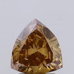 lab grown diamonds under UV light with certification and grading report details, triangle cut lab grown diamond 