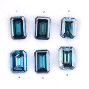 Luxury Emerald Cut Lab Grown Blue Diamond Loose Stone For Engagement Ring